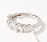 Diamonique Marquise-Cut Graduated Band Ring Platinum Clad Sterling Silver, Size 8